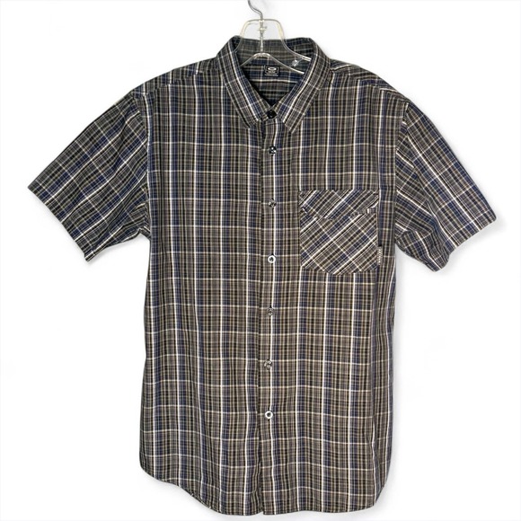 Oakley Other - Oakley Plaid Button Up Shirt Mens Medium Short‎ Sleeve Logo